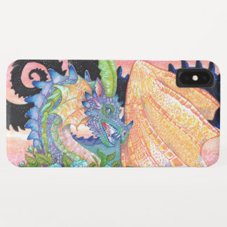 Pastel Blue Rose Dragon iPhone XS Max Case