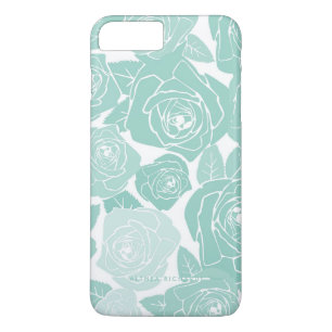 Pastel Blue Roses Personalized iPhone 7 Plus Case