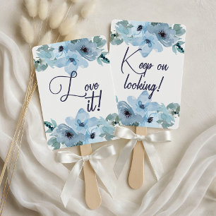 Pastel Blue Roses Say Yes To The Dress Hand Fan