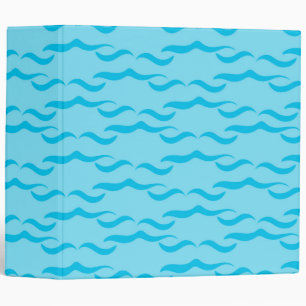 Pastel Blue Sea Water Waves Peaceful Ocean 3 Ring Binder