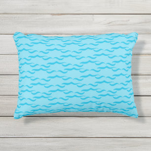 Pastel Blue Sea Water Waves Peaceful Ocean Outdoor Pillow