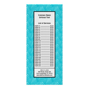 Pastel Blue Seashell Silhouette Diagonal Lines Art Rack Card