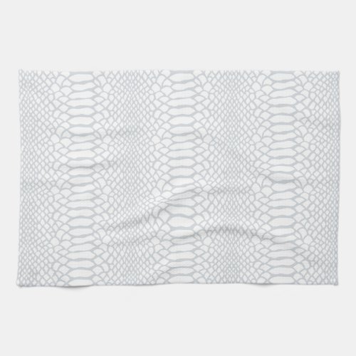 Pastel Blue Snake Skin Pattern Kitchen Towel