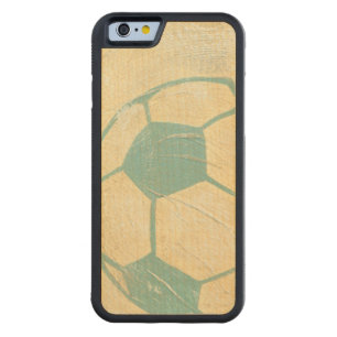 Pastel Blue Soccer Ball by Chariklia Zarris Carved Maple iPhone 6 Bumper Case