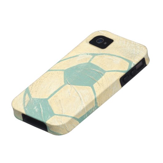 Pastel Blue Soccer Ball by Chariklia Zarris Case-Mate iPhone Case (Bottom)