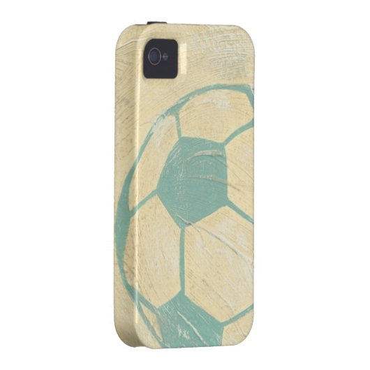 Pastel Blue Soccer Ball by Chariklia Zarris Case-Mate iPhone Case (Back/Right)