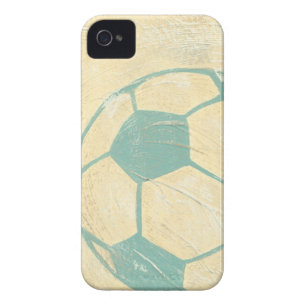 Pastel Blue Soccer Ball by Chariklia Zarris iPhone 4 Case-Mate Case