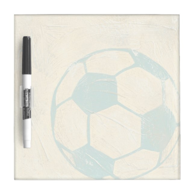 Pastel Blue Soccer Ball by Chariklia Zarris Dry Erase Board (Front)