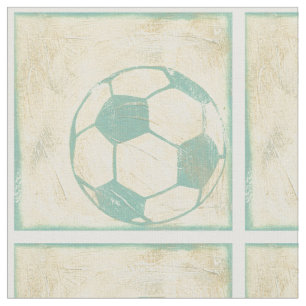 Pastel Blue Soccer Ball by Chariklia Zarris Fabric