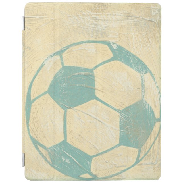Pastel Blue Soccer Ball by Chariklia Zarris iPad Smart Cover (Front)