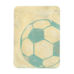 Pastel Blue Soccer Ball by Chariklia Zarris Magnet