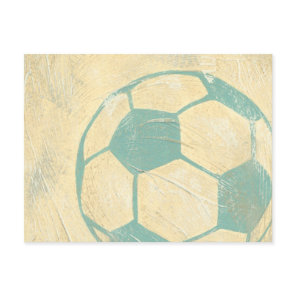 Pastel Blue Soccer Ball by Chariklia Zarris Postcard