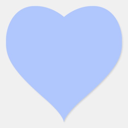 Pastel Blue solid color  Heart Sticker