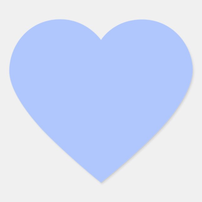 Pastel Blue (solid color)  Heart Sticker (Front)