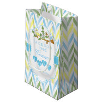 Pastel Blue Squirrel Design - Baby Shower  Small Gift Bag