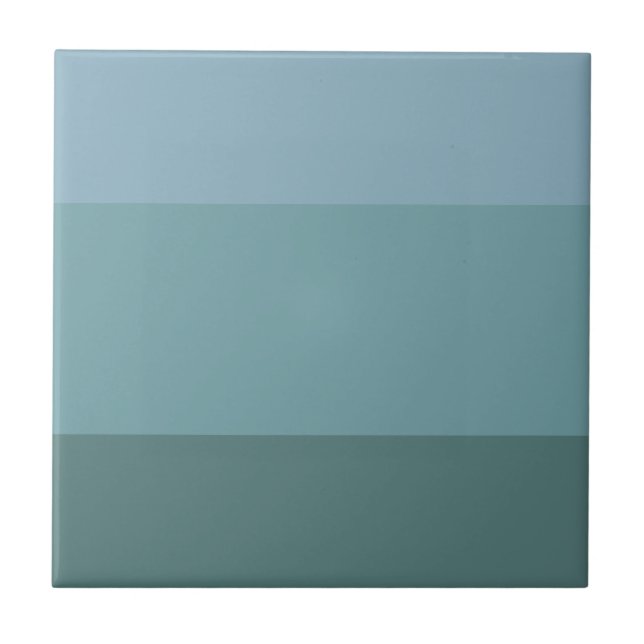 Pastel Blue Stripes  Ceramic Tile (Front)