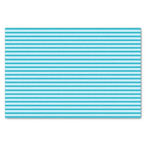 Pastel Blue Stripes  Turquoise Background Tissue Paper