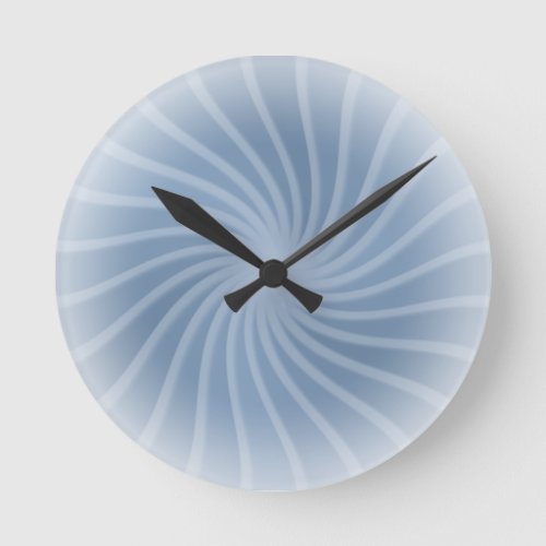 Pastel Blue Swirl Round Clock