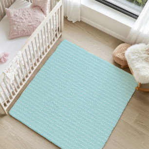 Pastel Blue Swirls Boho Baby Shower Gift Idea Rug