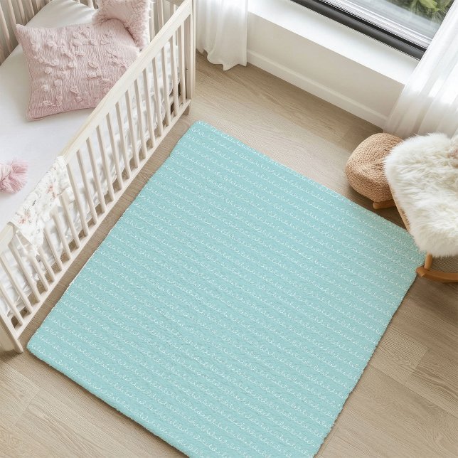 Pastel Blue Swirls Boho Baby Shower Gift Idea Rug (Pastel Blue Swirls Boho Baby Shower Gift Idea Rug)