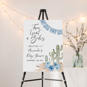 Pastel Blue Taco 'bout Love BABY Shower Welcome Foam Board
