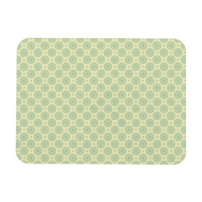 Pastel Blue Targets on Yellow Magnet (Horizontal)