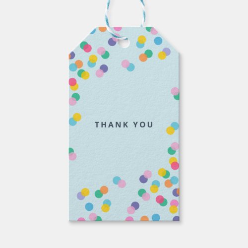 Pastel Blue Thank You Confetti Polka Dots Gift Tags