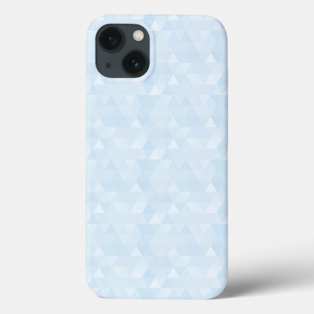 Pastel Blue Triangle Mosaic iPad Case (Back)