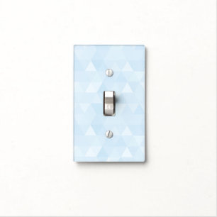 Pastel Blue Triangle Mosaic Light Switch Cover