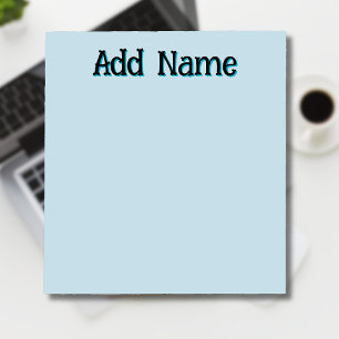 Pastel Blue Unique Personalized Teacher Gifts Notepad