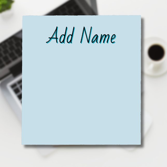 Pastel Blue Unique Personalized Teacher Gifts Notepad (Creator Uploaded)