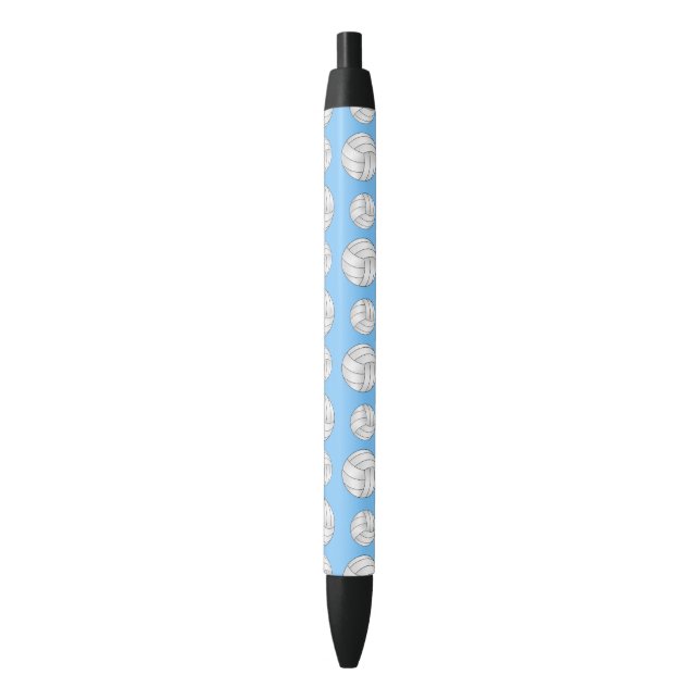 Pastel blue volleyball pattern pen (Front Vertical)