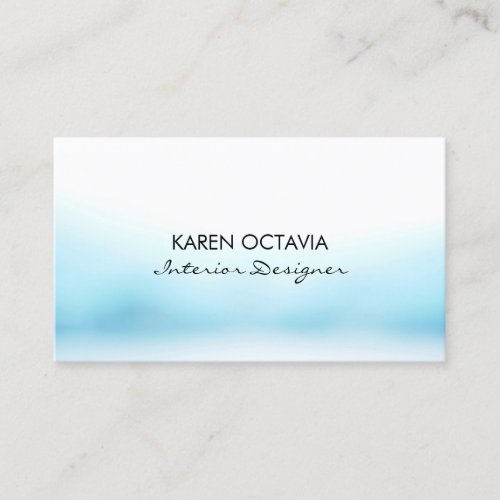 Pastel Blue Watercolor Business Card - Pastel Blue Watercolor Business Card