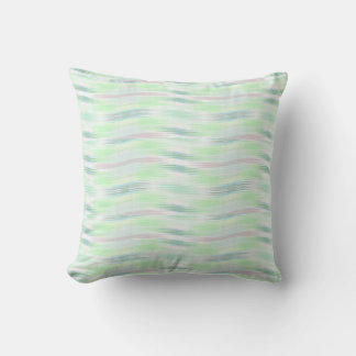 Pastel Blue Wave Throw Pillow