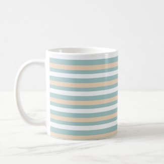 Pastel blue, white and blush stripes