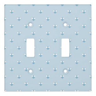 PASTEL BLUE & WHITE BABY BOY  LIGHT SWITCH COVER