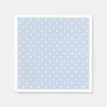 Pastel Blue White Polka Dot Pattern Napkins