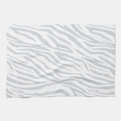 Pastel Blue Zebra Pattern Kitchen Towel