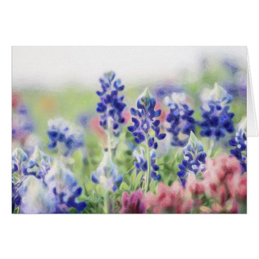 Pastel Bluebonnets Cards (Front Horizontal)