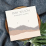 Pastel Blush Kraft Mountain Wave Earring Display Square Business Card