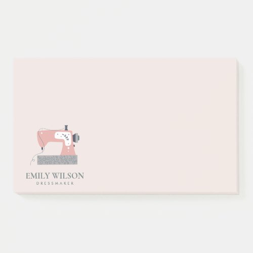PASTEL BLUSH PEACH GREY PINK SEWING MACHINE TAILOR POST_IT NOTES