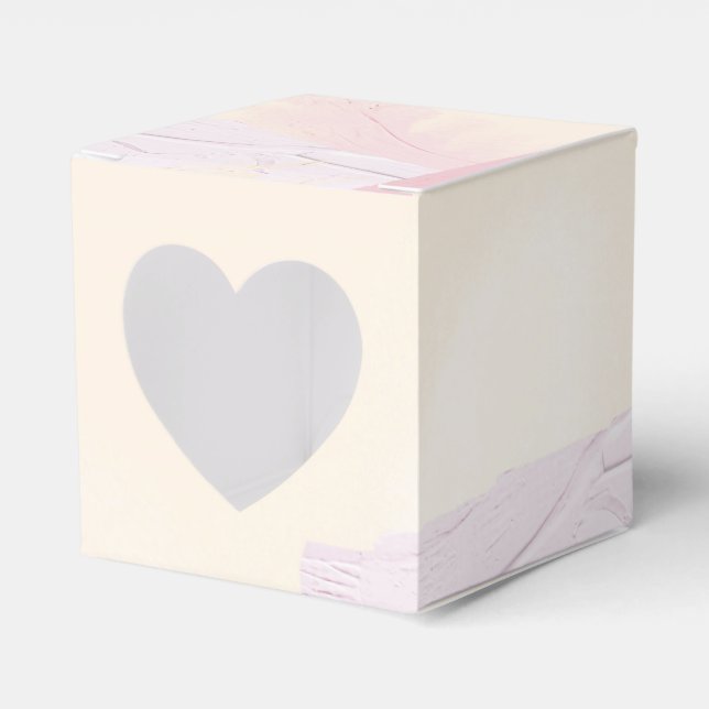 Pastel Blush Pink and Lavender Paint Splash Favor Boxes (Front Side)