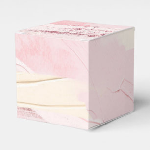 Pastel Blush Pink and Rose Gold Paint Splash Favor Boxes