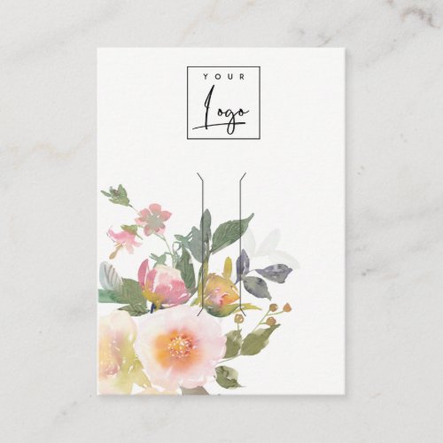 Pastel Blush Pink Floral Bunch Hair Clip Display Business Card