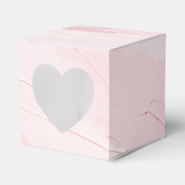 Pastel Blush Pink Paint Splash Favor Boxes (Front Side)