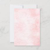 Pastel Blush Pretty Pink Floral Bridal Shower Thank You Card (Back)