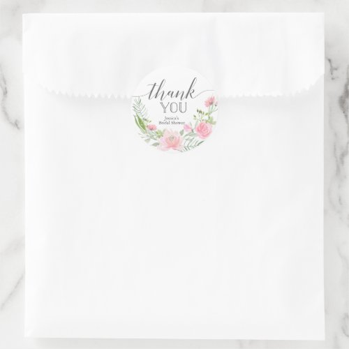 Pastel Blush Thank You Favor Sticker