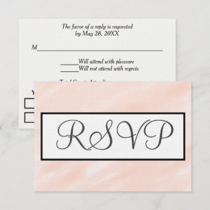 Pastel Blush Watercolor Wedding RSVP Card