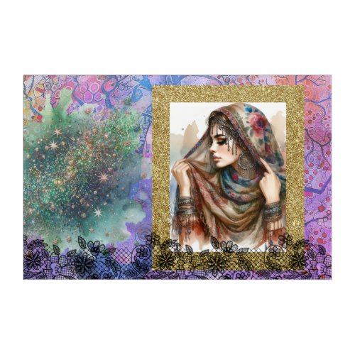 *~* Pastel Boho Art PHOTO replace Gypsy Woman 