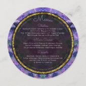 Pastel Boho Batik Round Wedding Menu Cards (Front)